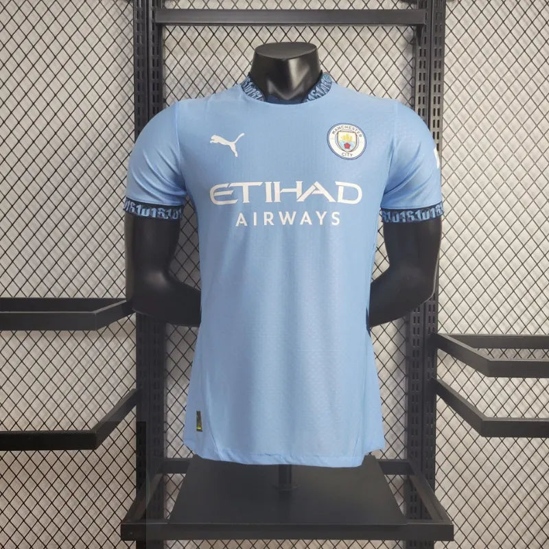 Camisa Manchester City Home 24/25 - Jogador Masculina Azul - Camisa de Time Oficial - Buyit