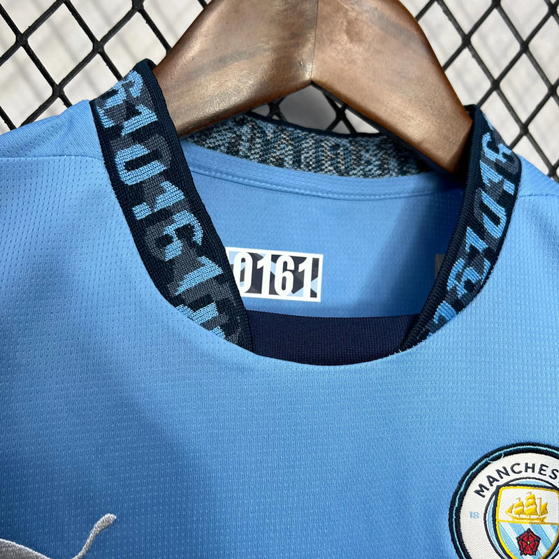 Camisa Manchester City Home 24/25 - Torcedor Infantil Azul - Camisa de Time Oficial - Buyit