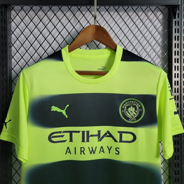 Camisa Manchester City II Away 22/23 - Torcedor Masculina Verde - Camisa de Time Oficial - Buyit