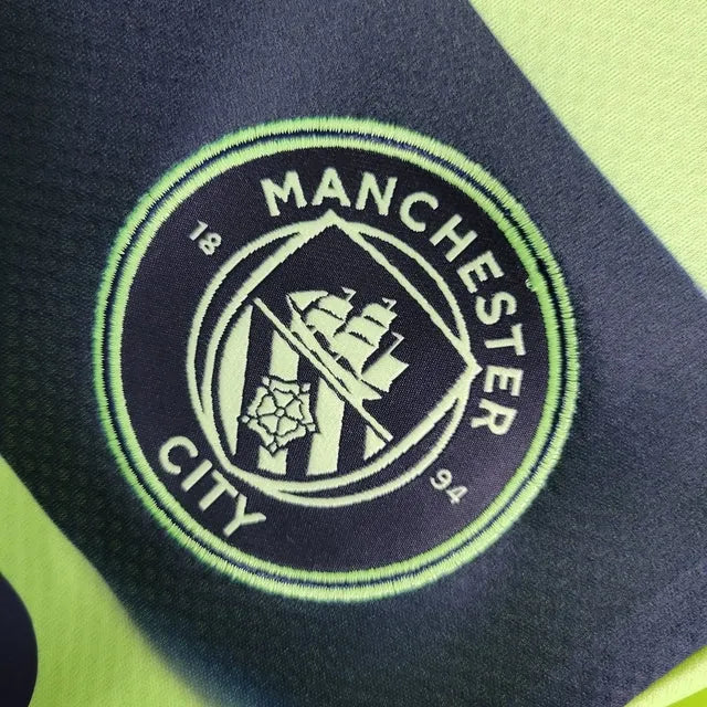 Camisa Manchester City II Away 22/23 - Torcedor Masculina Verde - Camisa de Time Oficial - Buyit