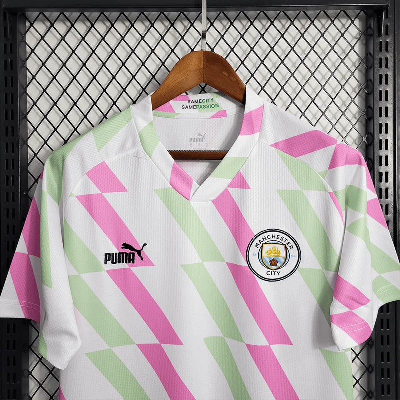 Camisa Manchester City Treino 23/24 - Torcedor Masculina Rosa - Camisa de Time Oficial - Buyit