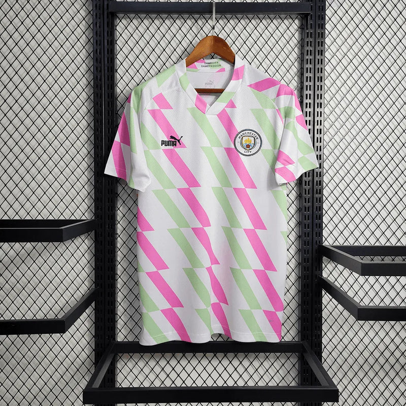 Camisa Manchester City Treino 23/24 - Torcedor Masculina Rosa - Camisa de Time Oficial - Buyit