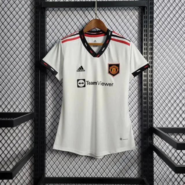 Camisa Manchester United Away 22/23 - Torcedor Feminina Branca - Camisa de Time Oficial - Buyit