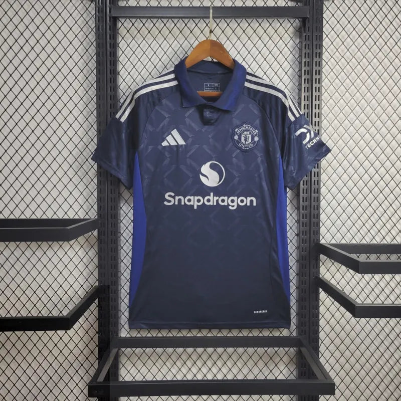 Camisa Manchester United Away 24/25 - Torcedor Masculina Azul Escuro - Camisa de Time Oficial - Buyit