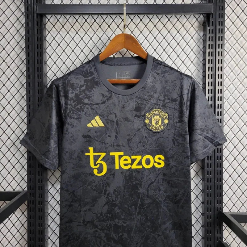 Camisa Manchester United Co Branded 24/25 - Torcedor Masculina Preta - Camisa de Time Oficial - Buyit