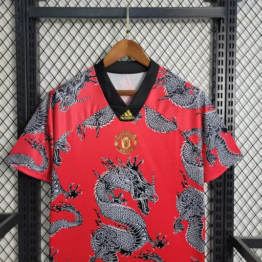 Camisa Manchester United Dragão China Retrô 19/20- Torcedor Masculina Vermelha e Cinza - Camisa de Time Oficial - Buyit