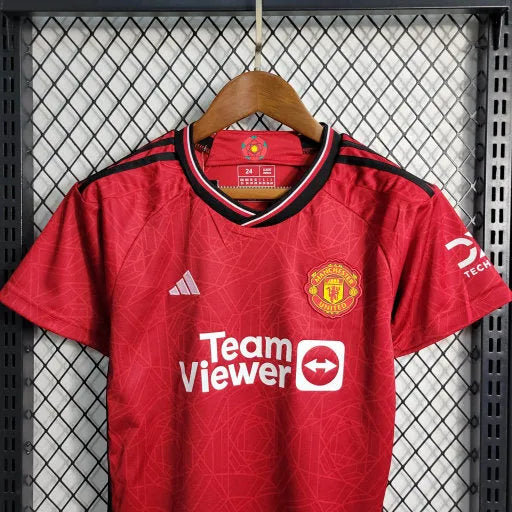 Camisa Manchester United Home 23/24 - Torcedor Infantil Vermelha - Camisa de Time Oficial - Buyit