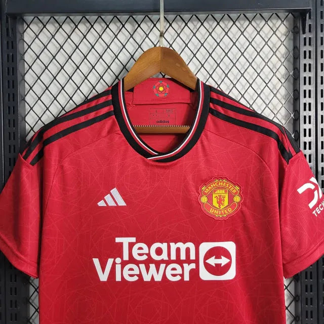 Camisa Manchester United Home 23/24 - Torcedor Masculina Vermelha - Camisa de Time Oficial - Buyit