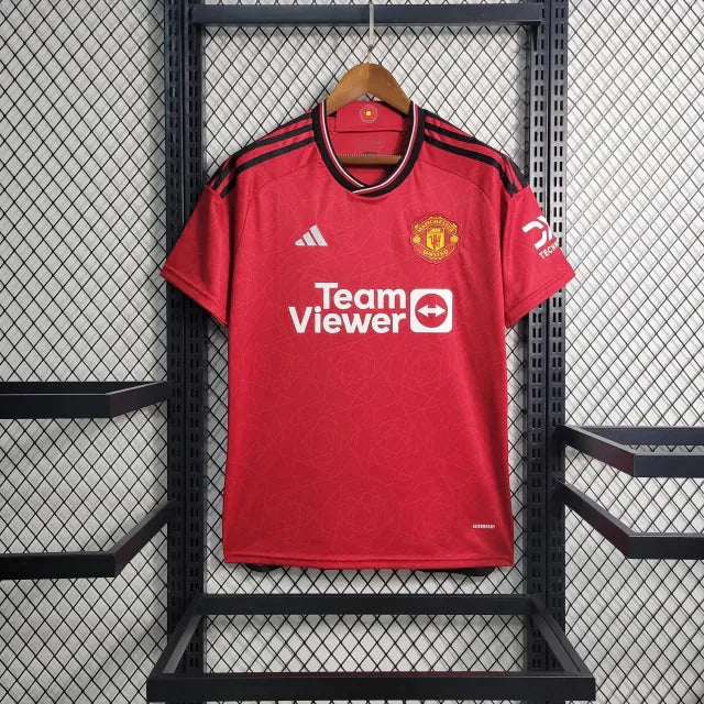 Camisa Manchester United Home 23/24 - Torcedor Masculina Vermelha - Camisa de Time Oficial - Buyit