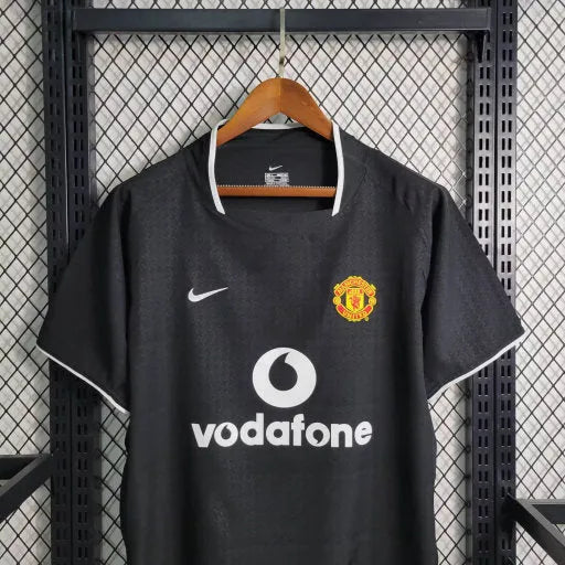 Camisa Manchester United Retrô Away 03/04 - Torcedor Masculina Preta - Camisa de Time Oficial - Buyit