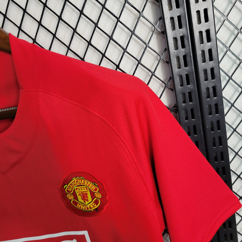 Camisa Manchester United Retrô Home 07/08 - Torcedor Masculina - Camisa de Time Oficial - Buyit