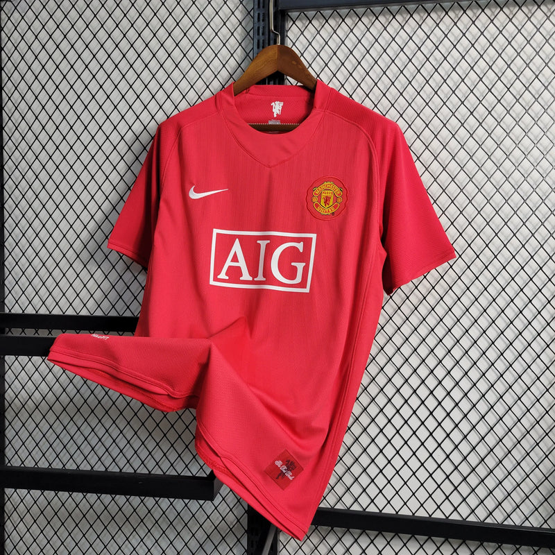 Camisa Manchester United Retrô Home 07/08 - Torcedor Masculina - Camisa de Time Oficial - Buyit