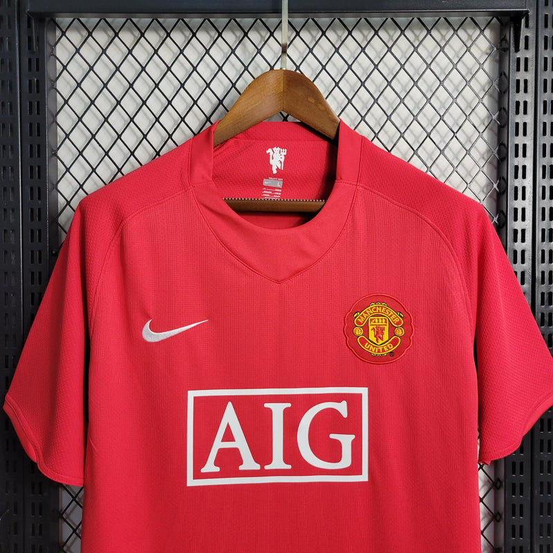 Camisa Manchester United Retrô Home 07/08 - Torcedor Masculina - Camisa de Time Oficial - Buyit