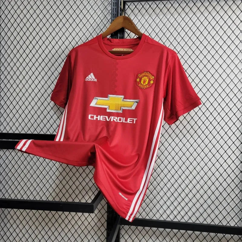 Camisa Manchester United Retrô Home 16/17 - Torcedor Masculina Vermelha Chevrolet - Camisa de Time Oficial - Buyit