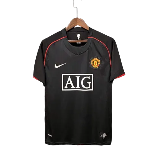 Camisa Manchester United Retrô Away 2007/08 - Torcedor Masculina Preta - Camisa de Time Oficial - Buyit