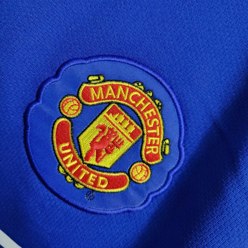 Camisa Manchester United Retrô Away 2008/09 - Torcedor Masculina Azul - Camisa de Time Oficial - Buyit