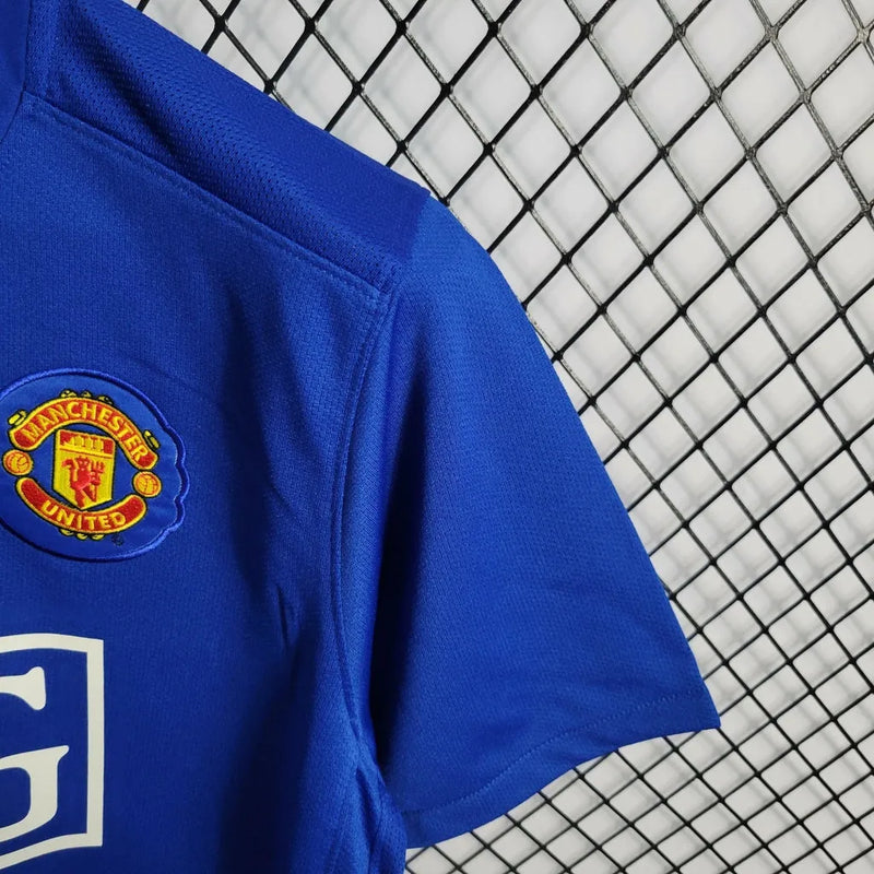 Camisa Manchester United Retrô Away 2008/09 - Torcedor Masculina Azul - Camisa de Time Oficial - Buyit