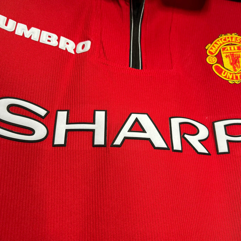 Camisa Manchester United Retrô Home 1998/99 - Torcedor Masculina Vermelha - Camisa de Time Oficial - Buyit