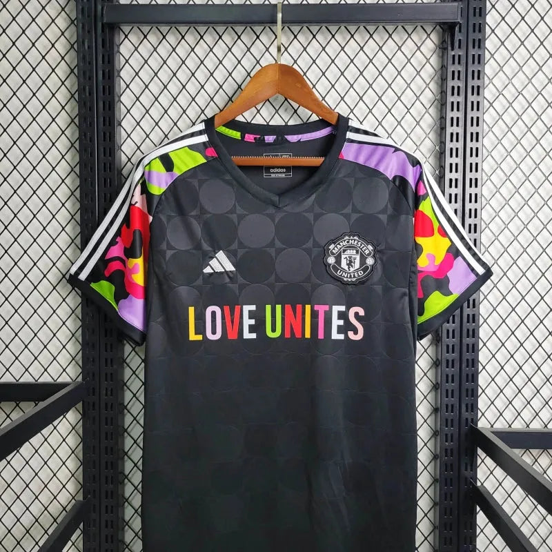 Camisa Manchester United Treino 24/25 - Trocedor Masculina Preta Love Unites - Camisa de Time Oficial - Buyit