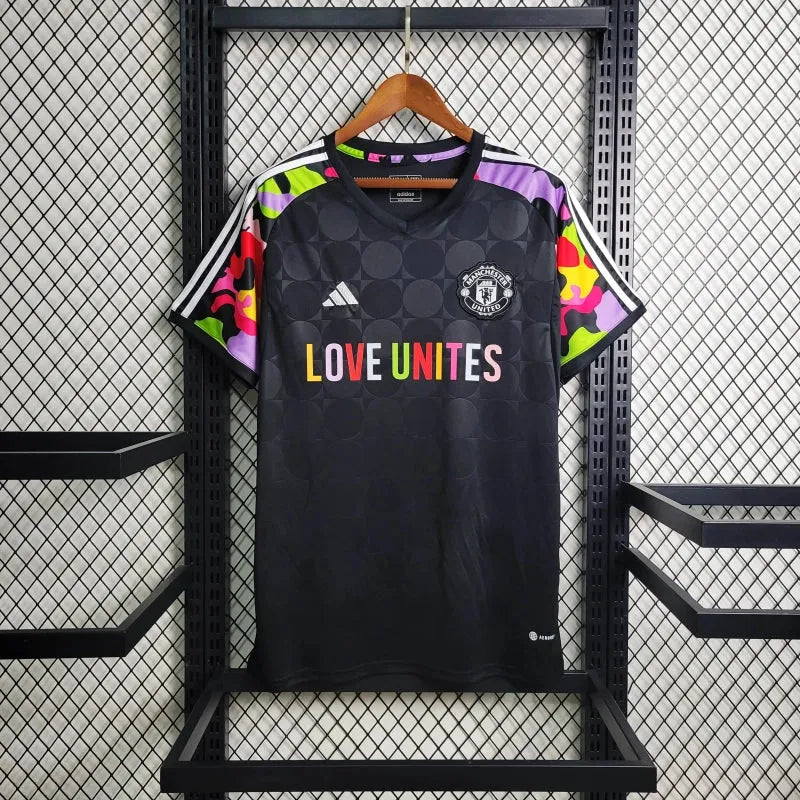 Camisa Manchester United Treino 24/25 - Trocedor Masculina Preta Love Unites - Camisa de Time Oficial - Buyit