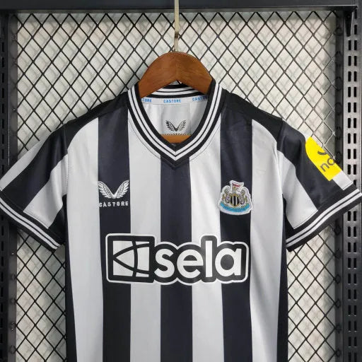 Camisa Newcastle United Home 23/24 - Torcedor Infantil Preta e Branca - Camisa de Time Oficial - Buyit