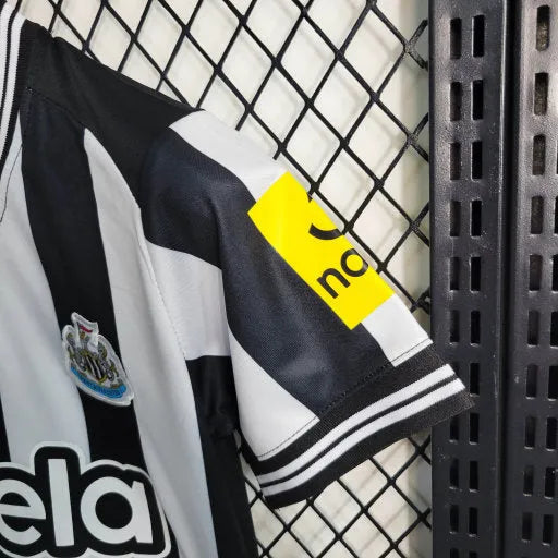 Camisa Newcastle United Home 23/24 - Torcedor Infantil Preta e Branca - Camisa de Time Oficial - Buyit