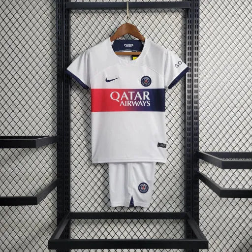 Camisa PSG Away 23/24 - Torcedor Infantil Branca - Camisa de Time Oficial - Buyit