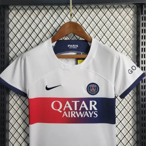 Camisa PSG Away 23/24 - Torcedor Infantil Branca - Camisa de Time Oficial - Buyit