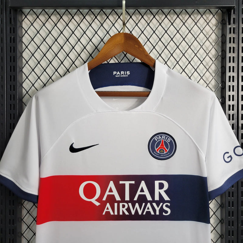 Camisa PSG Away 23/24 - Torcedor Masculina Branca - Camisa de Time Oficial - Buyit