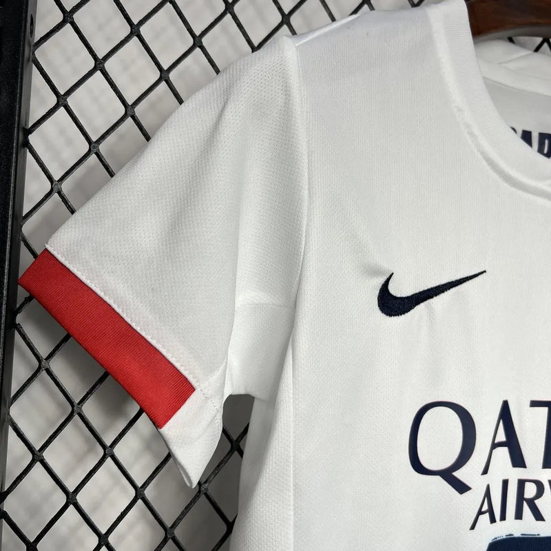 Camisa PSG Away 24/25 - Torcedor Infantil Branca - Camisa de Time Oficial - Buyit