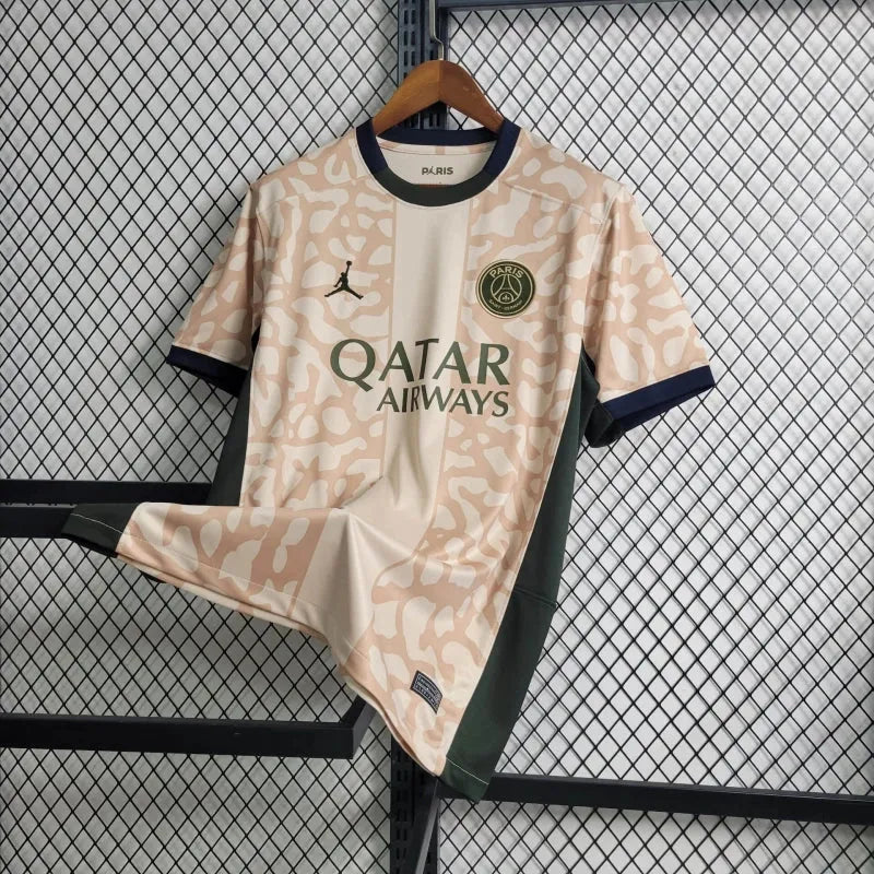 Camisa PSG Away 4 23/24 - Torcedor Masculina Bege - Camisa de Time Oficial - Buyit