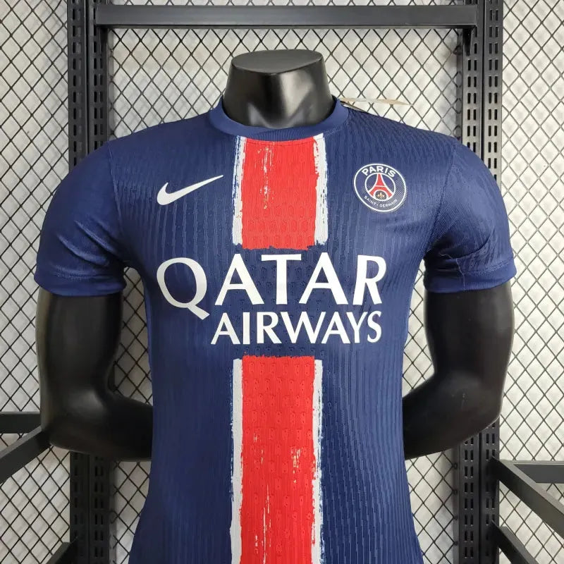 Camisa PSG Home 24/25 - Jogador Masculina Azul e Vermelha - Camisa de Time Oficial - Buyit