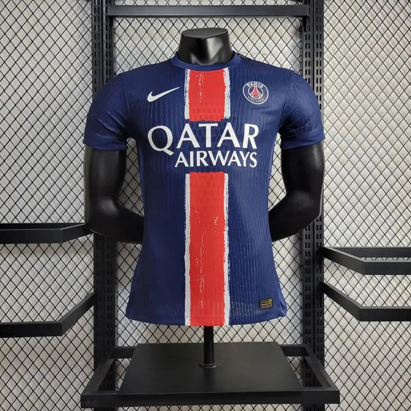 Camisa PSG Home 24/25 - Jogador Masculina Azul e Vermelha - Camisa de Time Oficial - Buyit