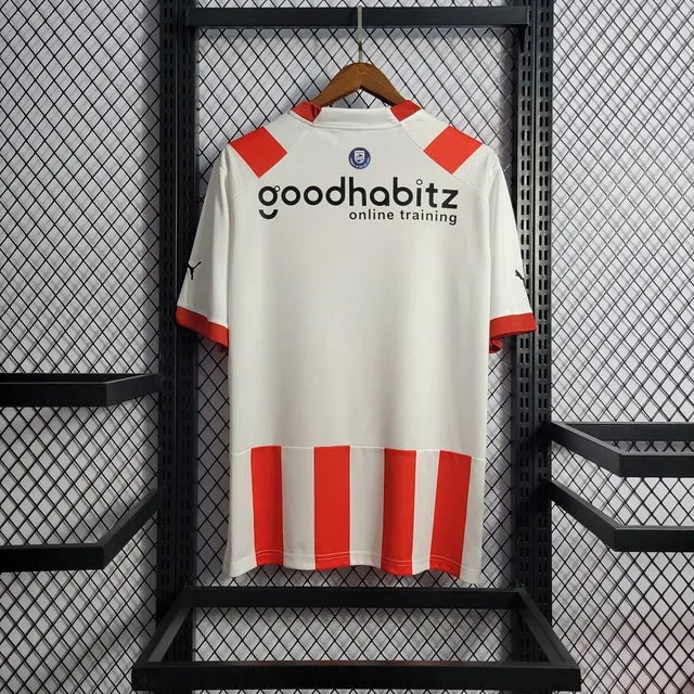 Camisa PSV Home 22/23 - Torcedor Masculina Branca e Vemelha - Camisa de Time Oficial - Buyit