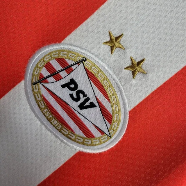 Camisa PSV Home 22/23 - Torcedor Masculina Branca e Vemelha - Camisa de Time Oficial - Buyit