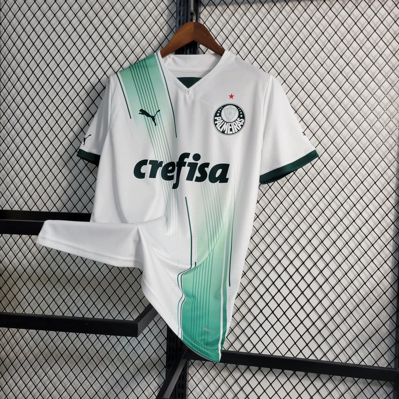 Camisa Palmeiras Away 23/24 - Torcedor Masculina Branca - Camisa de Time Oficial - Buyit