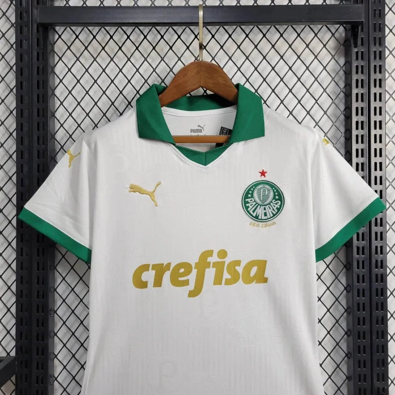 Camisa Palmeiras Away 24/25 - Torcedor Feminina Branca - Camisa de Time Oficial - Buyit