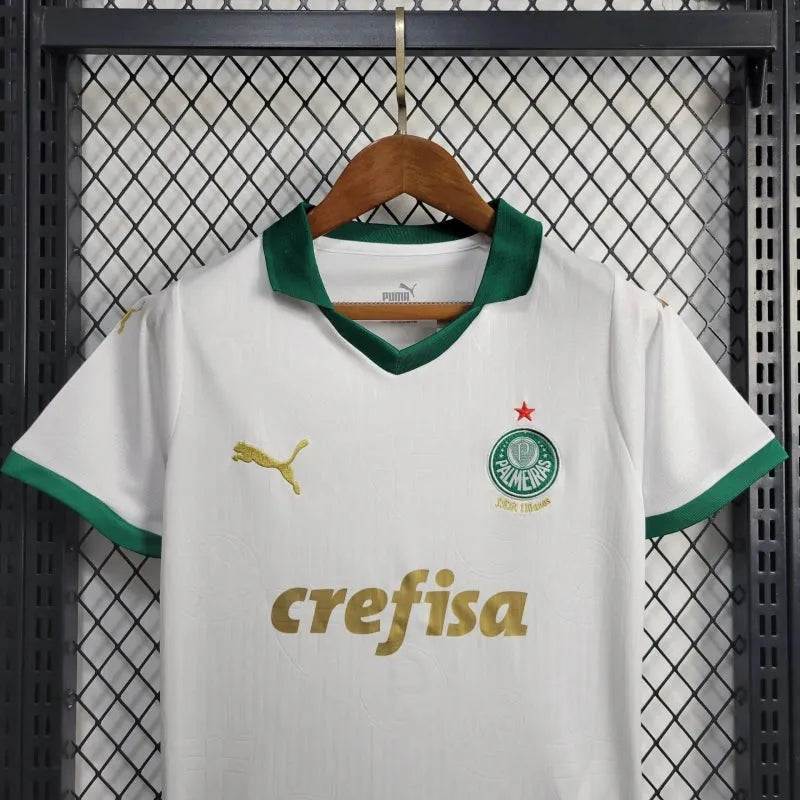 Camisa Palmeiras Away 24/25 - Torcedor Infantil Branca - Camisa de Time Oficial - Buyit