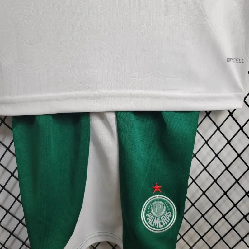 Camisa Palmeiras Away 24/25 - Torcedor Infantil Branca - Camisa de Time Oficial - Buyit