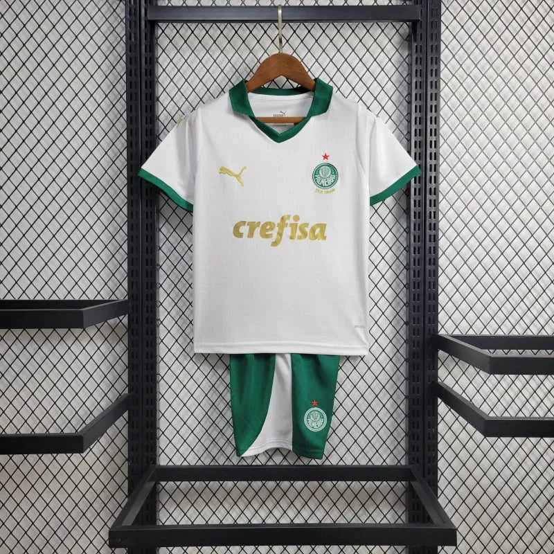 Camisa Palmeiras Away 24/25 - Torcedor Infantil Branca - Camisa de Time Oficial - Buyit