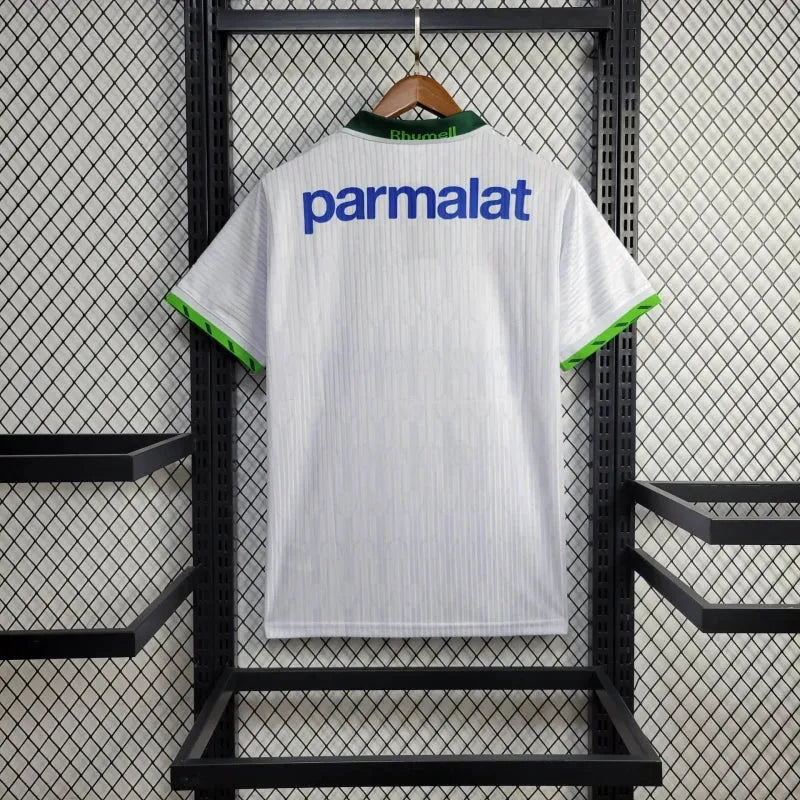 Camisa Palmeiras Away Retrô 1996 - Torcedor Masculina Branca PARMALAT - Camisa de Time Oficial - Buyit