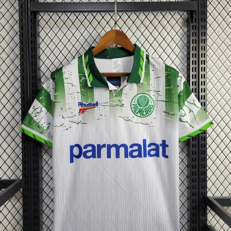 Camisa Palmeiras Away Retrô 1996 - Torcedor Masculina Branca PARMALAT - Camisa de Time Oficial - Buyit