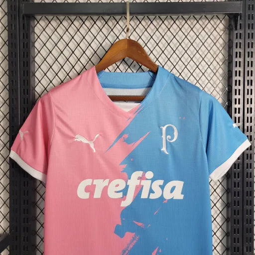 Camisa Palmeiras Edição Comemorativa 23/24 - Torcedor Masculina Azul e Rosa - Camisa de Time Oficial - Buyit