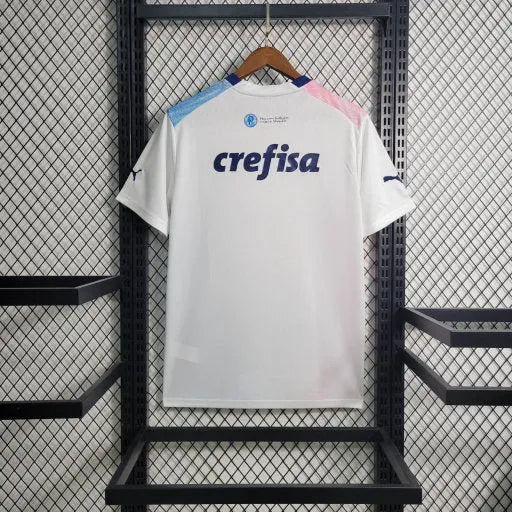 Camisa Palmeiras Edição Comemorativa 23/24 - Torcedor Masculina Branca, Azul e Rosa - Camisa de Time Oficial - Buyit