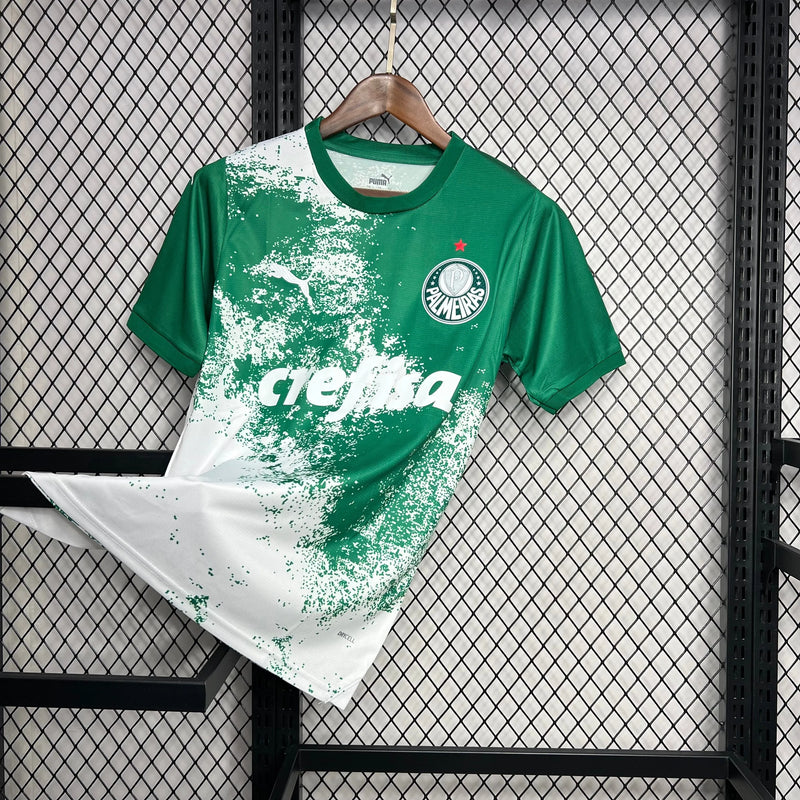 Camisa Palmeiras Edição Meio Ambiente 24/25 - Torcedor Masculina Manhcada Branca - Camisa de Time Oficial - Buyit