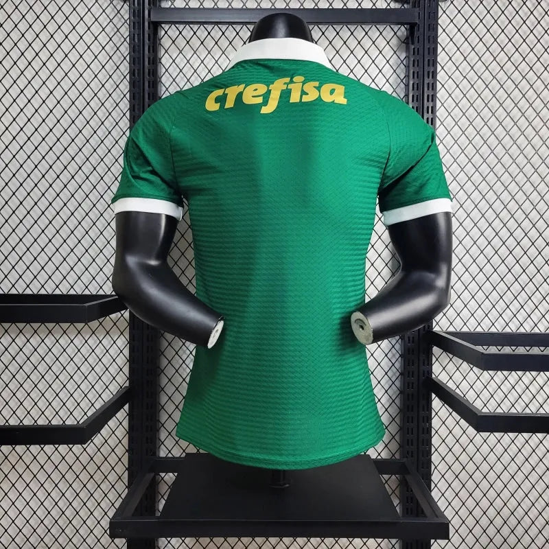 Camisa Palmeiras Home 24/25 - Jogador Masculina Verde + Patch Brasileirão e Avanti + Patrocínios - Camisa de Time Oficial - Buyit