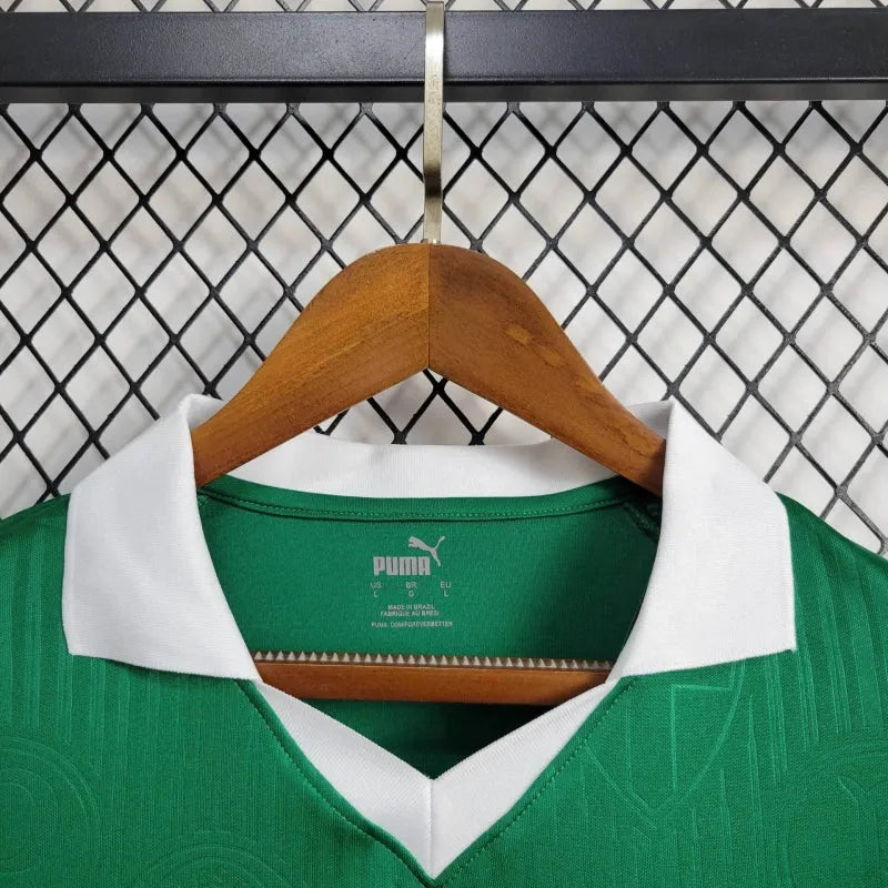 Camisa Palmeiras Home 24/25 - Torcedor Masculina Verde + Patch Brasileirão e Avanti + Patrocínios - Camisa de Time Oficial - Buyit