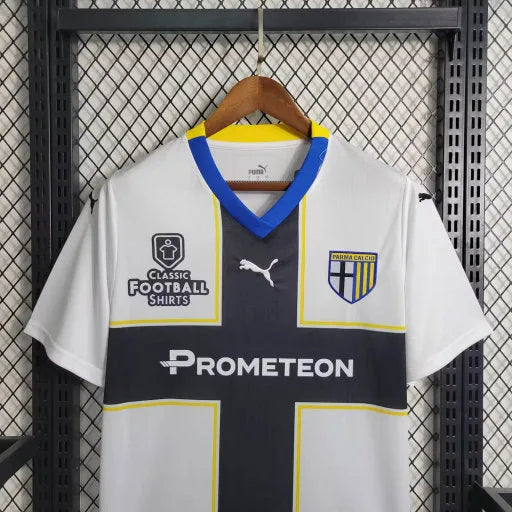 Camisa Parma Home 23/24 - Torcedor Masculina Branca - Camisa de Time Oficial - Buyit