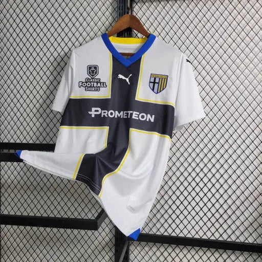 Camisa Parma Home 23/24 - Torcedor Masculina Branca - Camisa de Time Oficial - Buyit