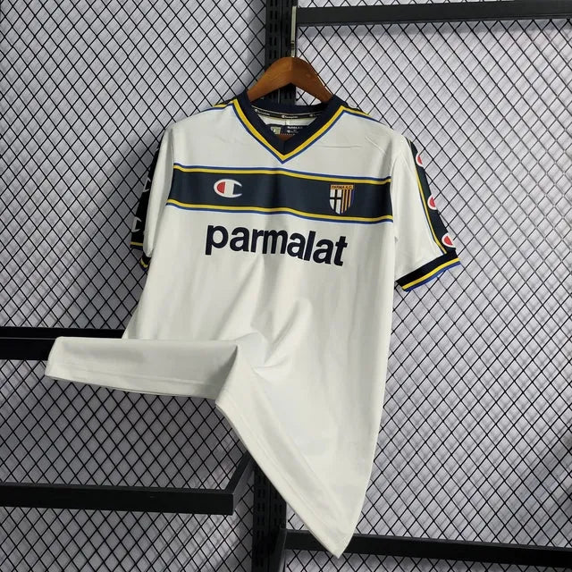 Camisa Parma Retrô Away 02/03 - Torcedor Masculina Branca - Camisa de Time Oficial - Buyit